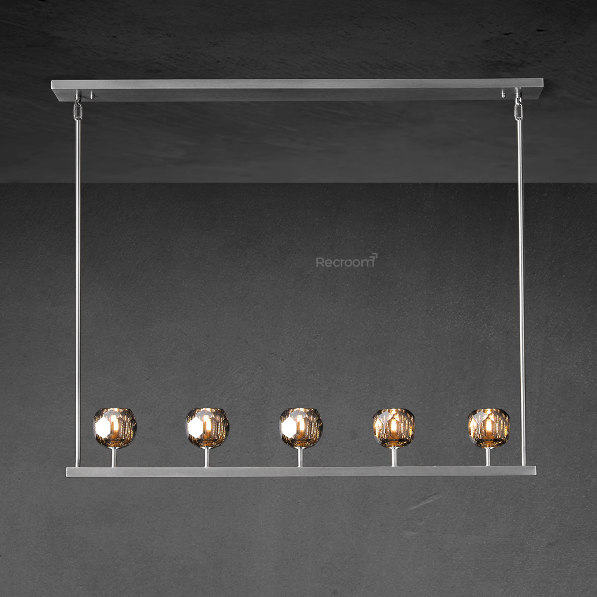 Boulew Crystal Linear Chandelier 48" - Zonesus