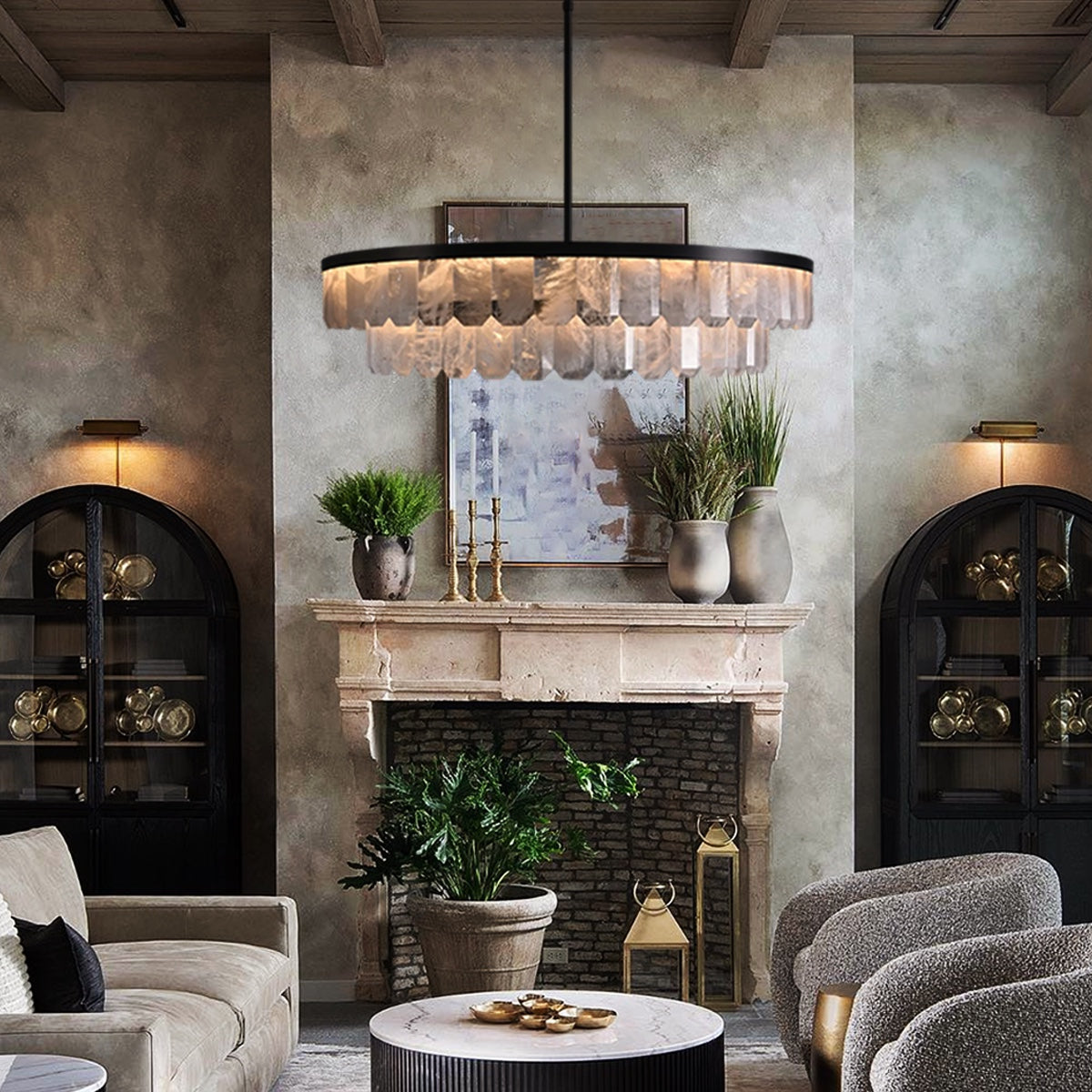 Rolantis Double Rock Crystal Chandelier - Zonesus
