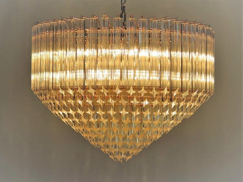 Murano Chandelier – Quadriedri – 265 prisms – Transparent - Zonesus