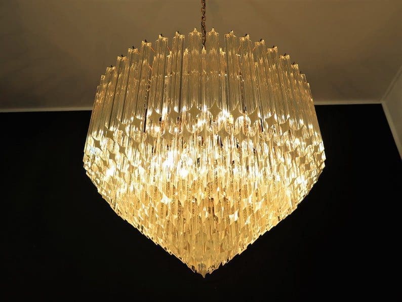 Murano Chandelier – Quadriedri – 265 prisms – Transparent - Zonesus