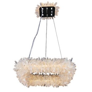 Cervine Square Geode Quartz Crystal Chandelier 24" - Zonesus