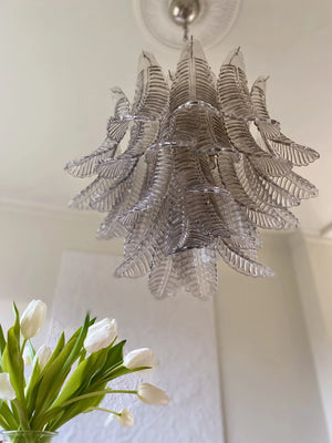 Murano Chandelier – 36 glass leaves – Smoked - Zonesus