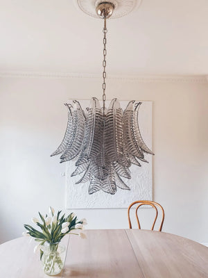 Murano Chandelier – 36 glass leaves – Smoked - Zonesus