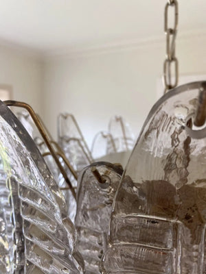 Murano Chandelier – 36 glass leaves – Smoked - Zonesus
