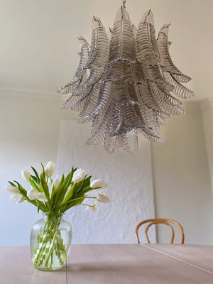 Murano Chandelier – 36 glass leaves – Smoked - Zonesus