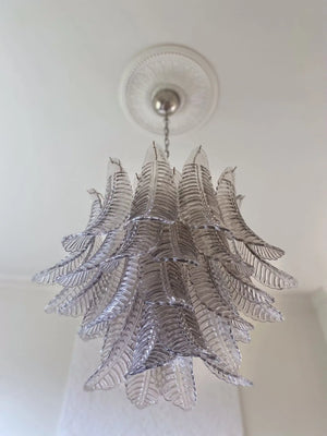 Murano Chandelier – 36 glass leaves – Smoked - Zonesus