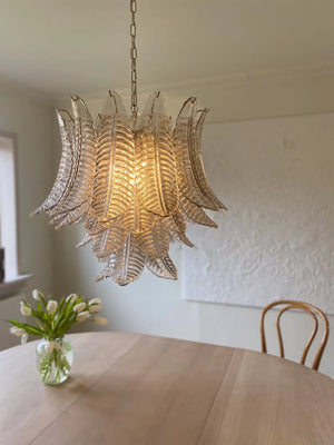 Murano Chandelier – 36 glass leaves – Smoked - Zonesus