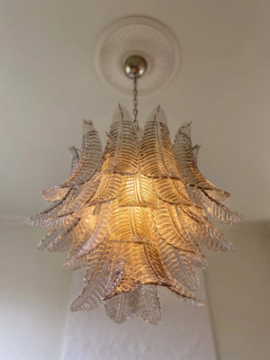 Murano Chandelier – 36 glass leaves – Smoked - Zonesus