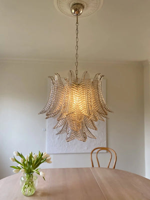 Murano Chandelier – 36 glass leaves – Smoked - Zonesus