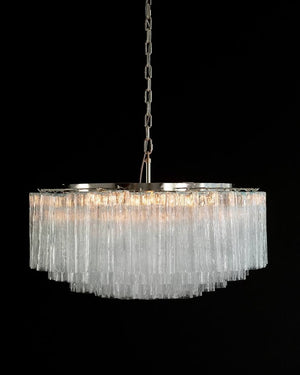 Murano Chandelier – 101 Tuber – Textured – Transparent - Zonesus