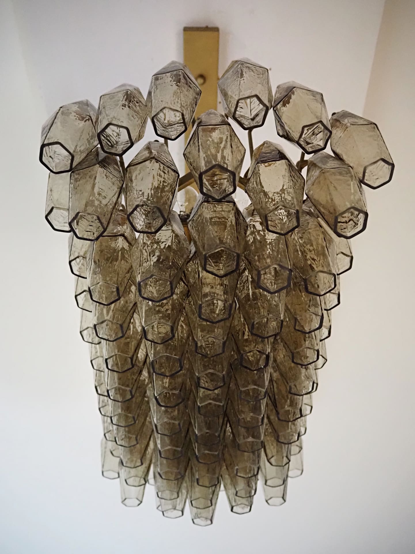 Murano Chandelier – Poliedri – 84 glasses – Smoked - Zonesus