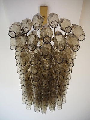 Murano Chandelier – Poliedri – 84 glasses – Smoked - Zonesus