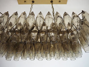 Murano Chandelier – Poliedri – 84 glasses – Smoked - Zonesus