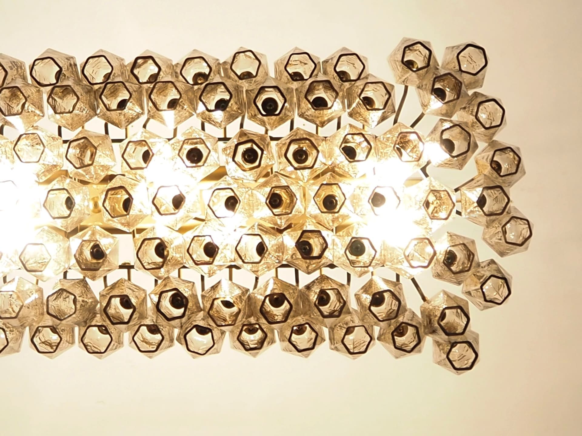 Murano Chandelier – Poliedri – 84 glasses – Smoked - Zonesus