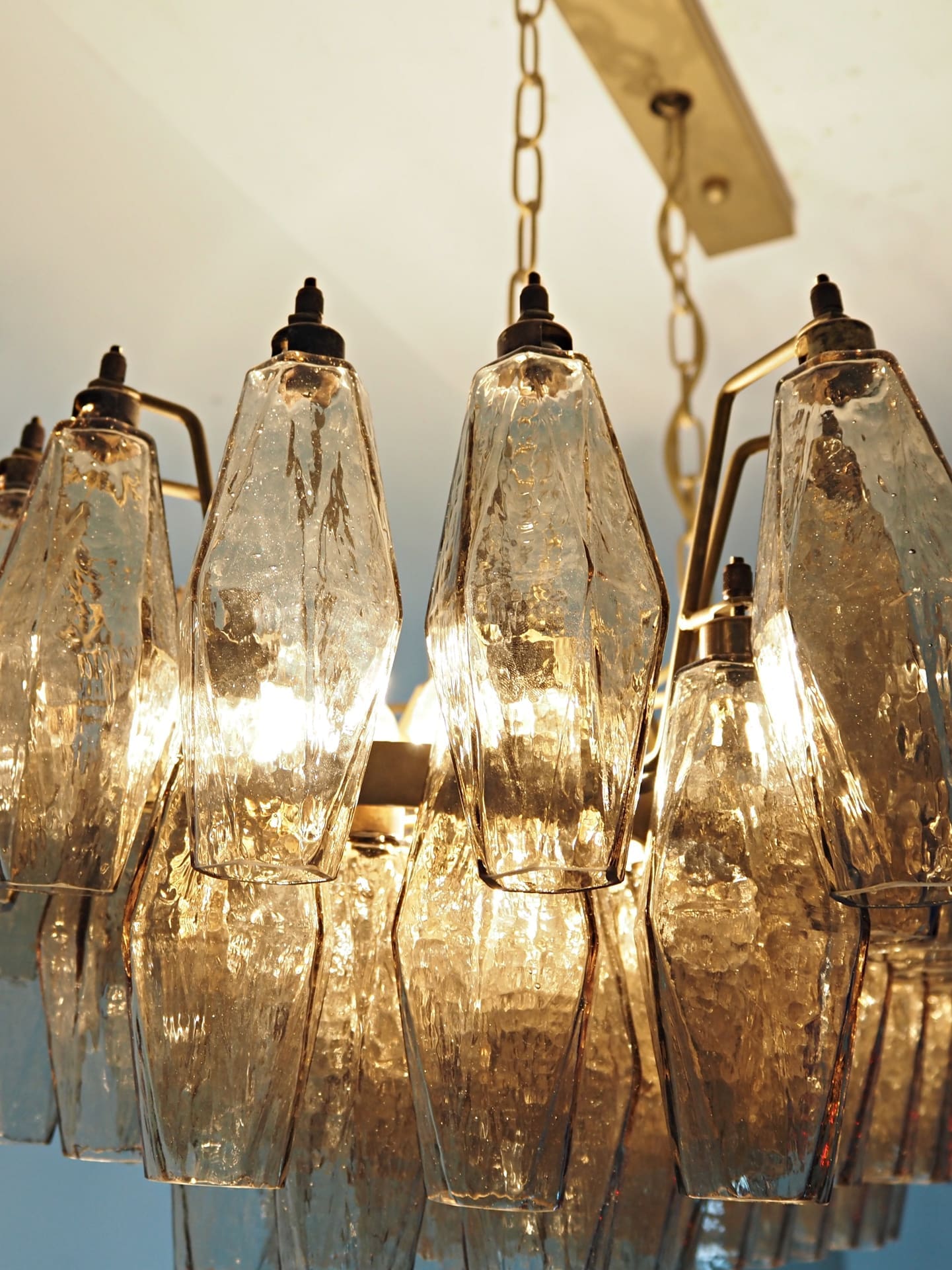 Murano Chandelier – Poliedri – 84 glasses – Smoked - Zonesus