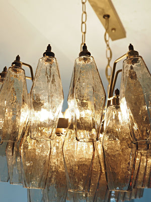 Murano Chandelier – Poliedri – 84 glasses – Smoked - Zonesus