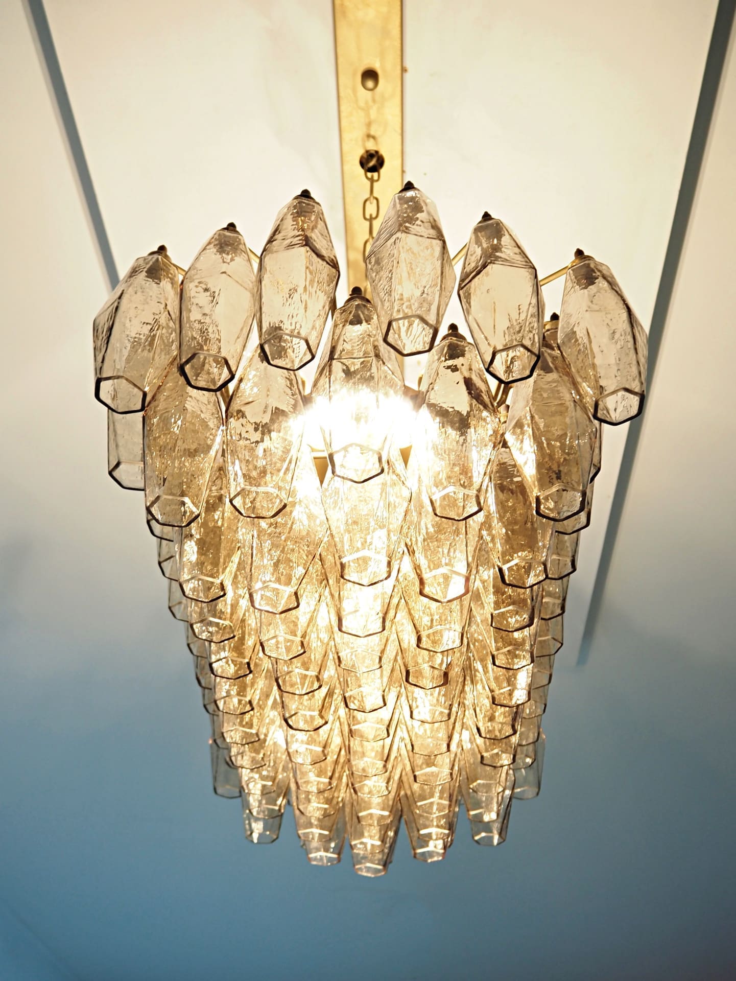 Murano Chandelier – Poliedri – 84 glasses – Smoked - Zonesus