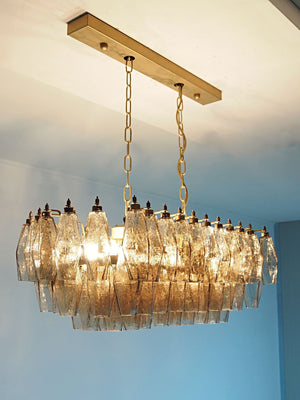 Murano Chandelier – Poliedri – 84 glasses – Smoked - Zonesus