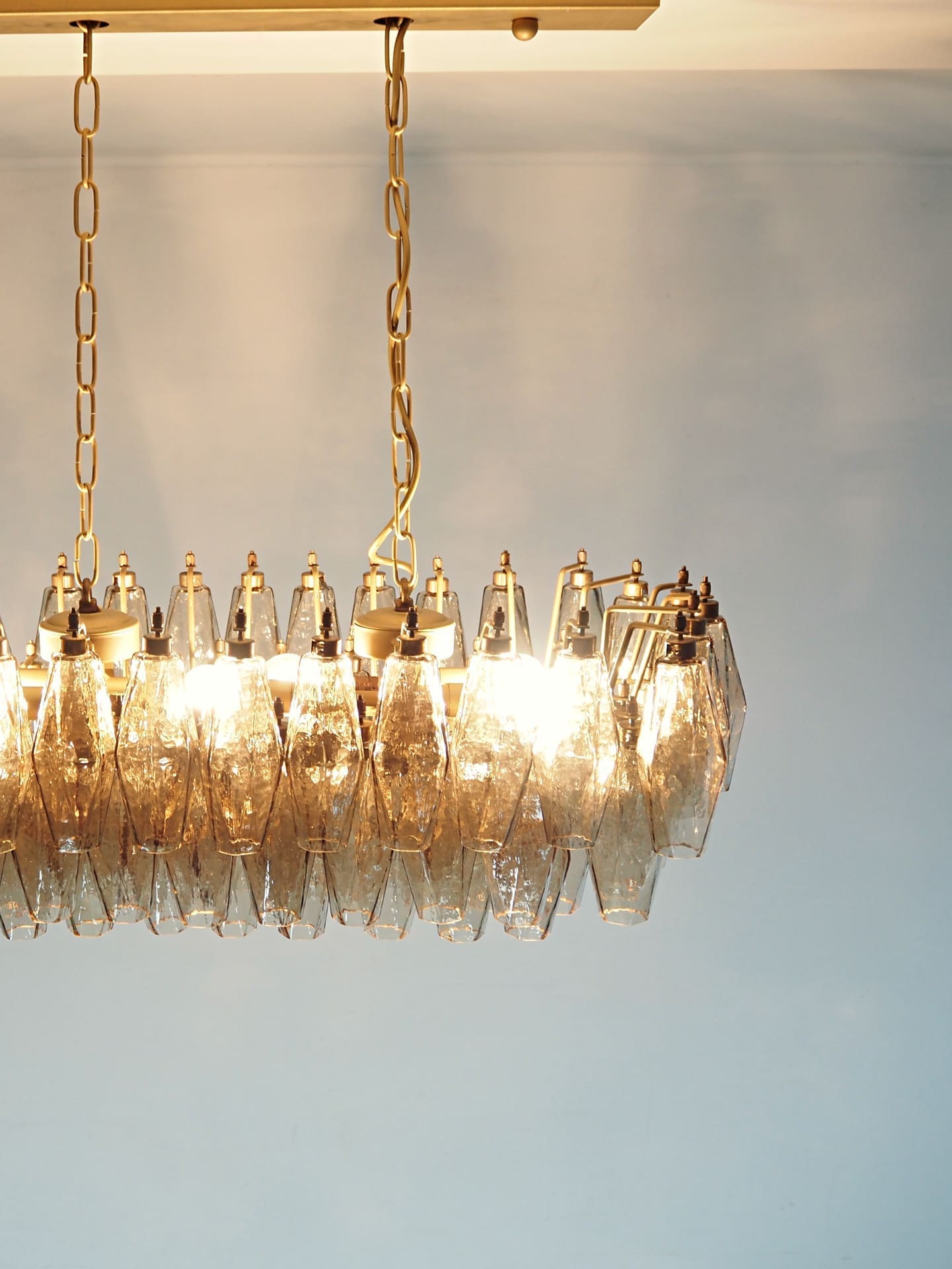 Murano Chandelier – Poliedri – 84 glasses – Smoked - Zonesus