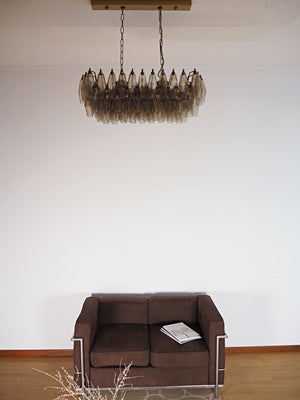 Murano Chandelier – Poliedri – 84 glasses – Smoked - Zonesus