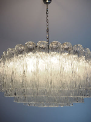 Murano Chandelier – 101 Tuber – Textured – Transparent - Zonesus