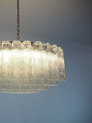 Murano Chandelier – 101 Tuber – Textured – Transparent - Zonesus