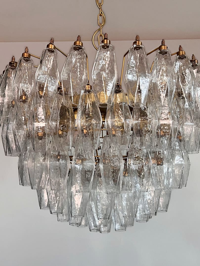 Murano Chandelier – Poliedri – 111 glass – Transparent - Zonesus