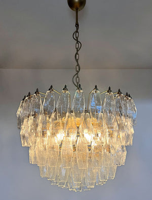 Murano Chandelier – Poliedri – 111 glass – Transparent - Zonesus