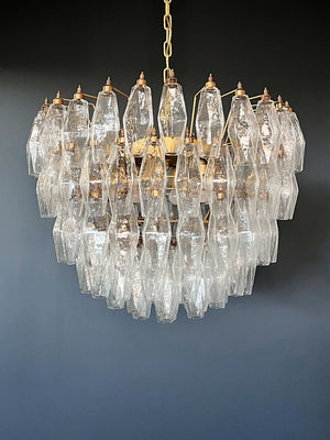 Murano Chandelier – Poliedri – 111 glass – Transparent - Zonesus