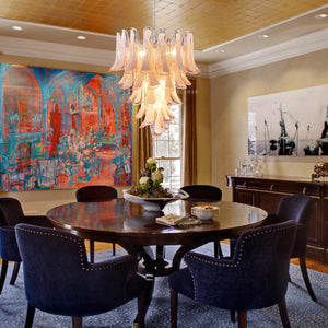 Murano Chandelier – 52 petals – Pink - Zonesus