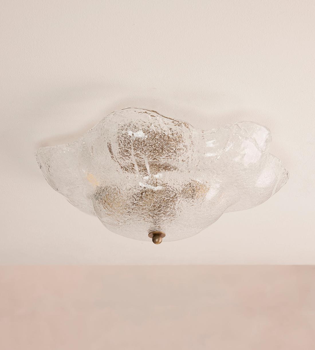 Flavia Glass Flush Light 16''W