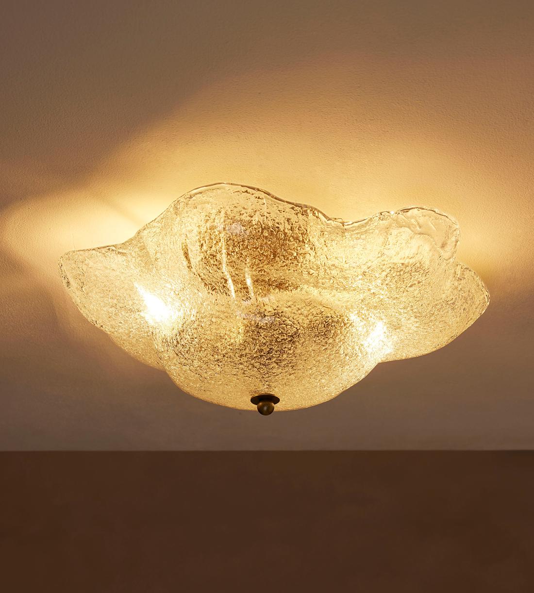 Flavia Glass Flush Light 16''W