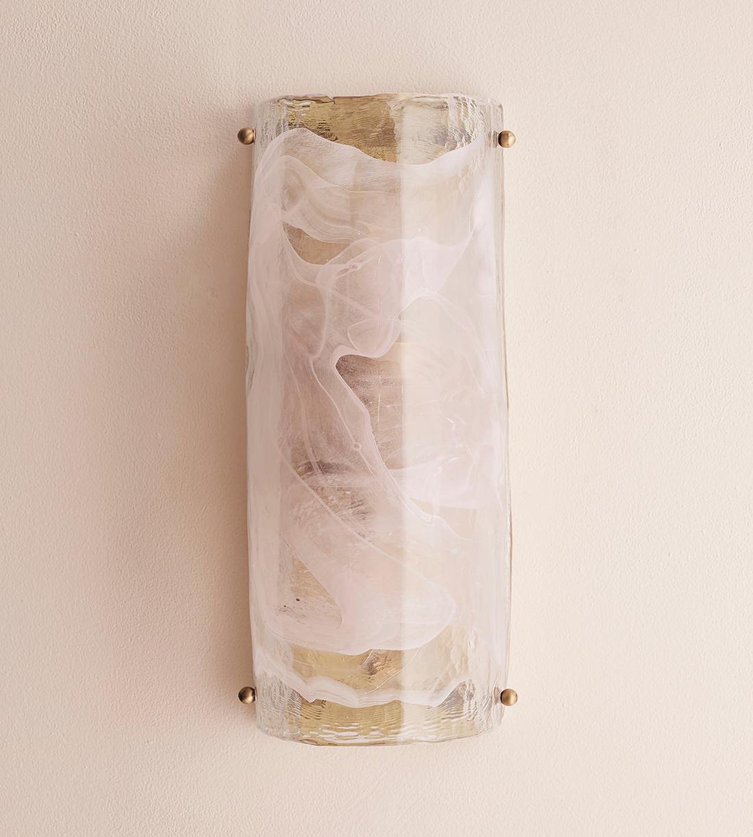 Emmanuel Glass Wall Light 17"H