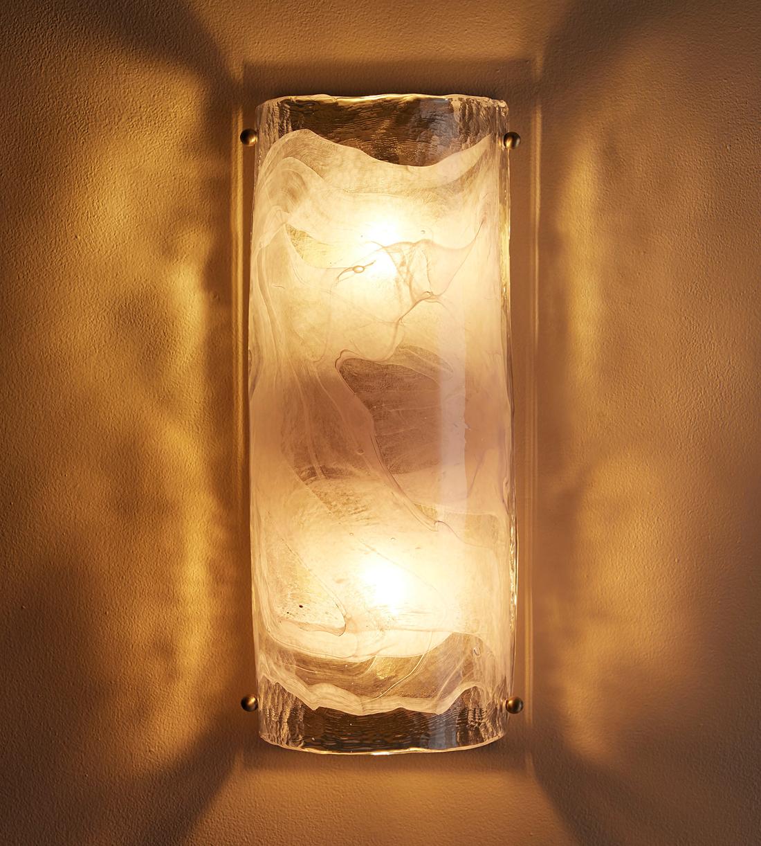Emmanuel Glass Wall Light 17"H