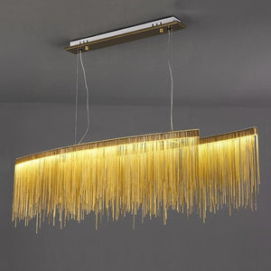Alisa Luxury Length Chain Tassel Chandelier - Zonesus