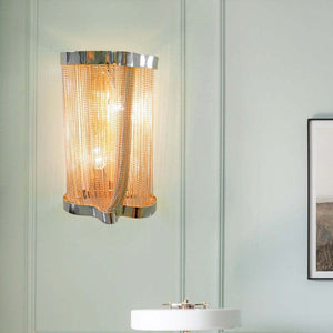 Ashley Aluminum Chain Tassel Wall Sconce - Zonesus