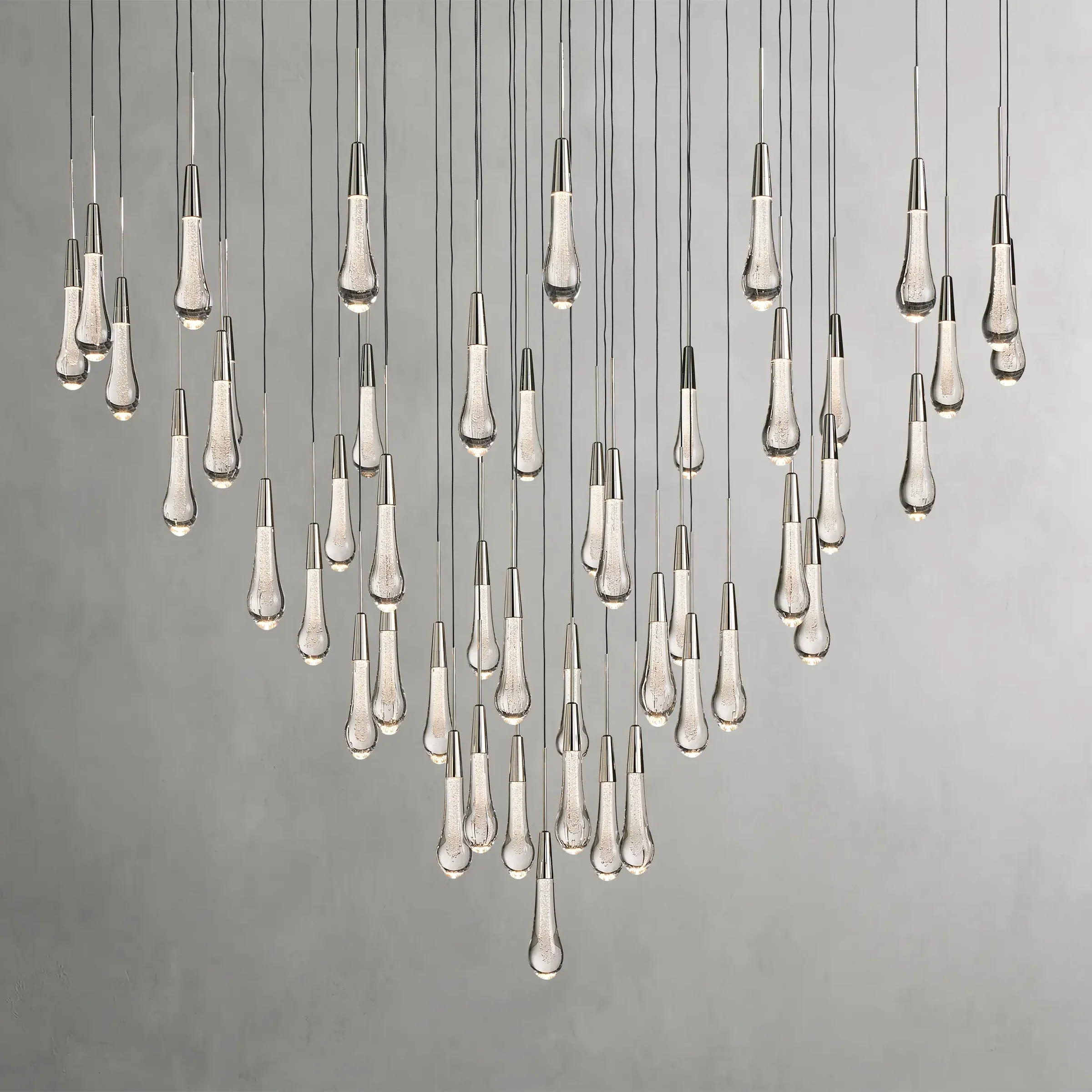 Solitaire Round Chandelier 58"D - Zonesus