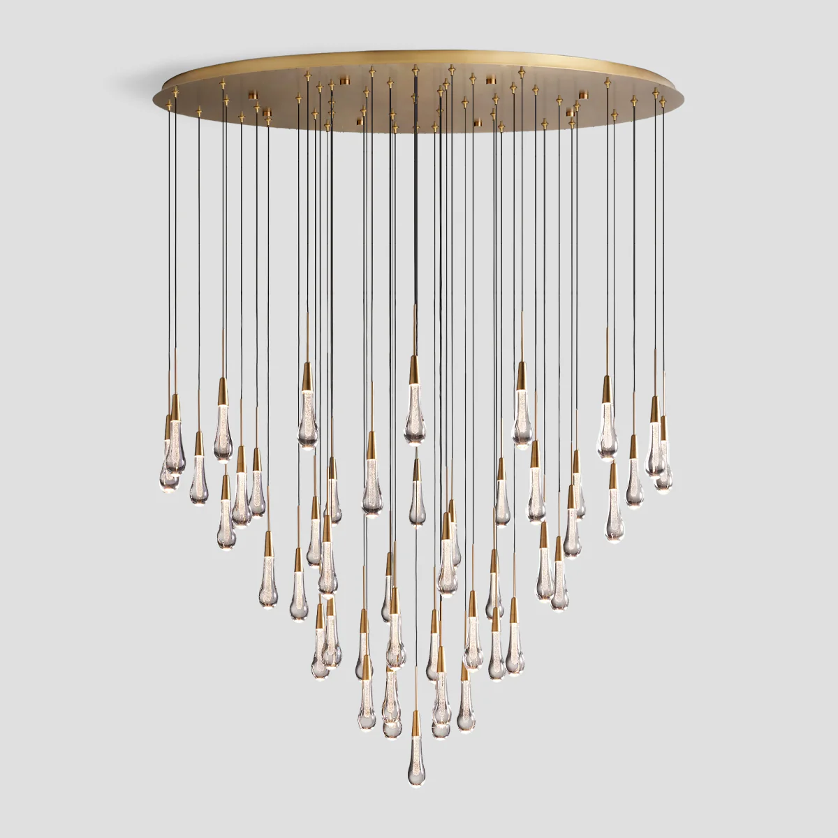 Solitaire Round Chandelier 58"D - Zonesus