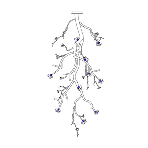 Large Long Branch Flower Chandelier - Zonesus