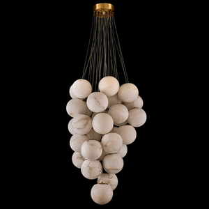 Cluster Alabaster Globe Chandelier - Zonesus
