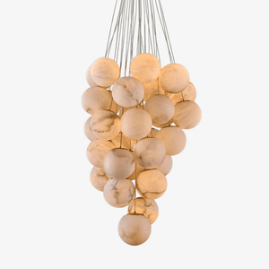 Cluster Alabaster Globe Chandelier - Zonesus