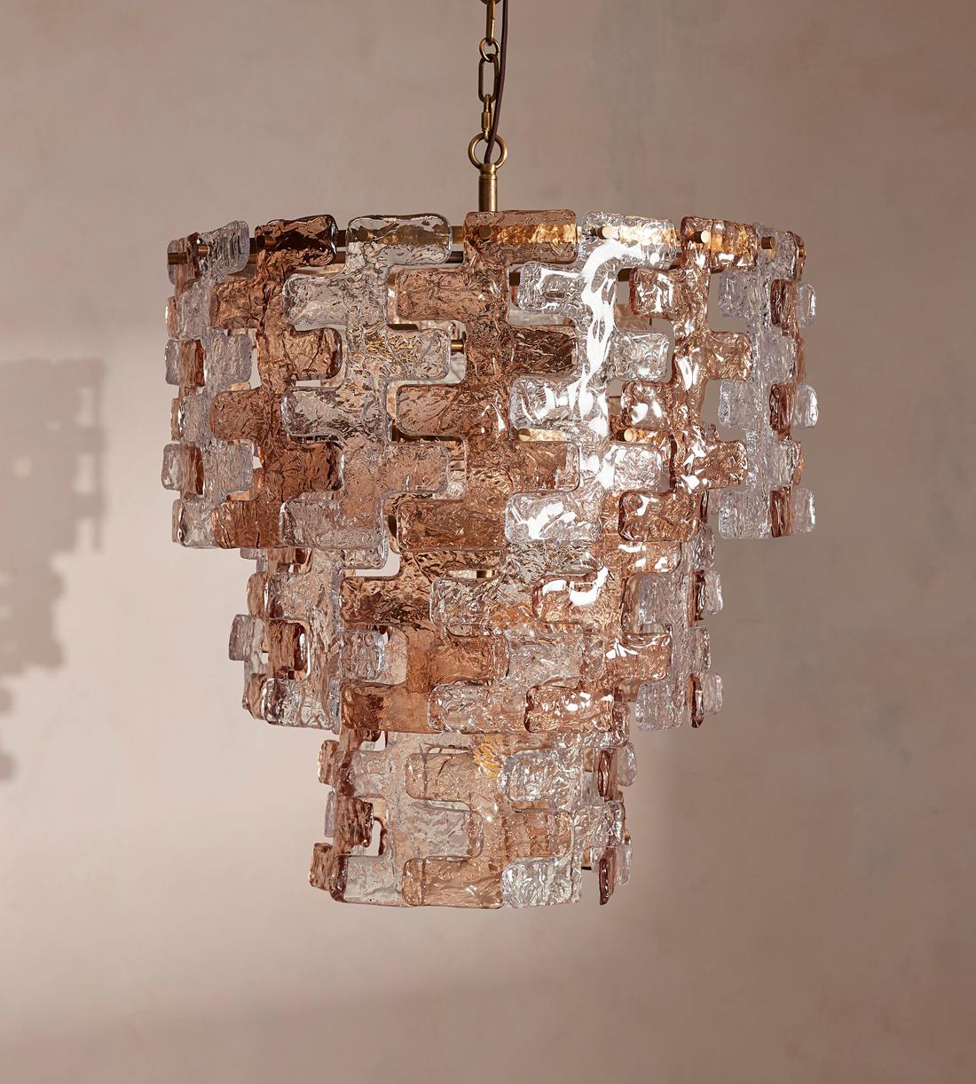 Iona Glass Chandelier 25"W