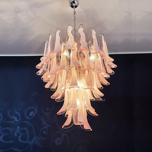 Murano Chandelier – 52 petals – Pink - Zonesus