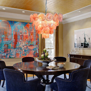 Murano Chandelier 57 Pink - Zonesus