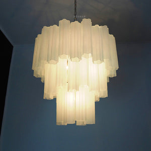 Murano Chandelier – 48 tubes – matte white - Zonesus