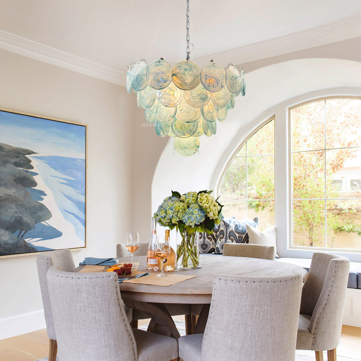 Murano Chandelier 57 Blue - Zonesus