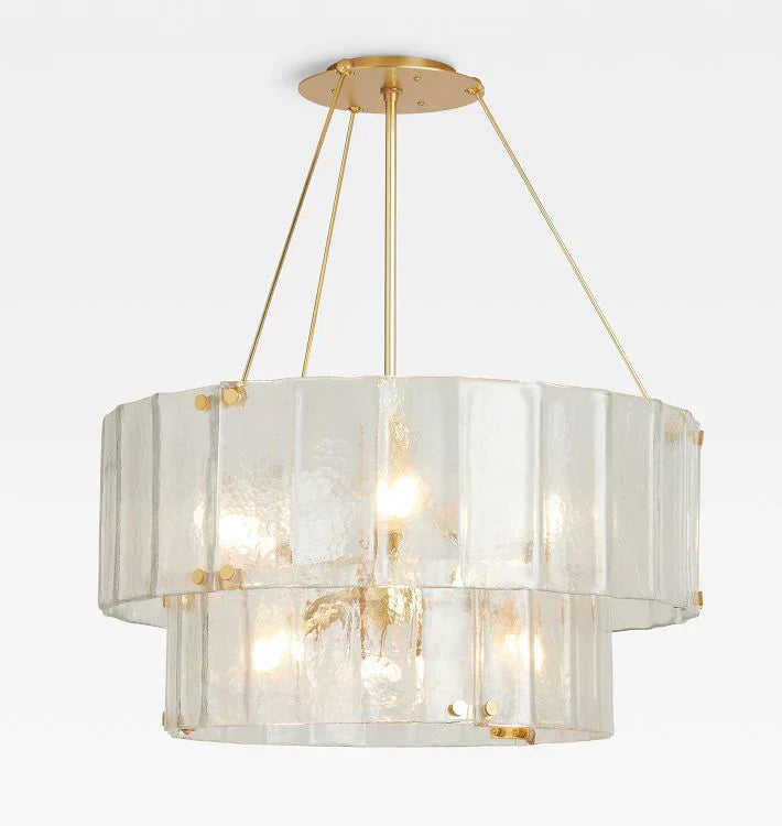Willamette Glass Round Chandelier 2-Tier 32" - Zonesus