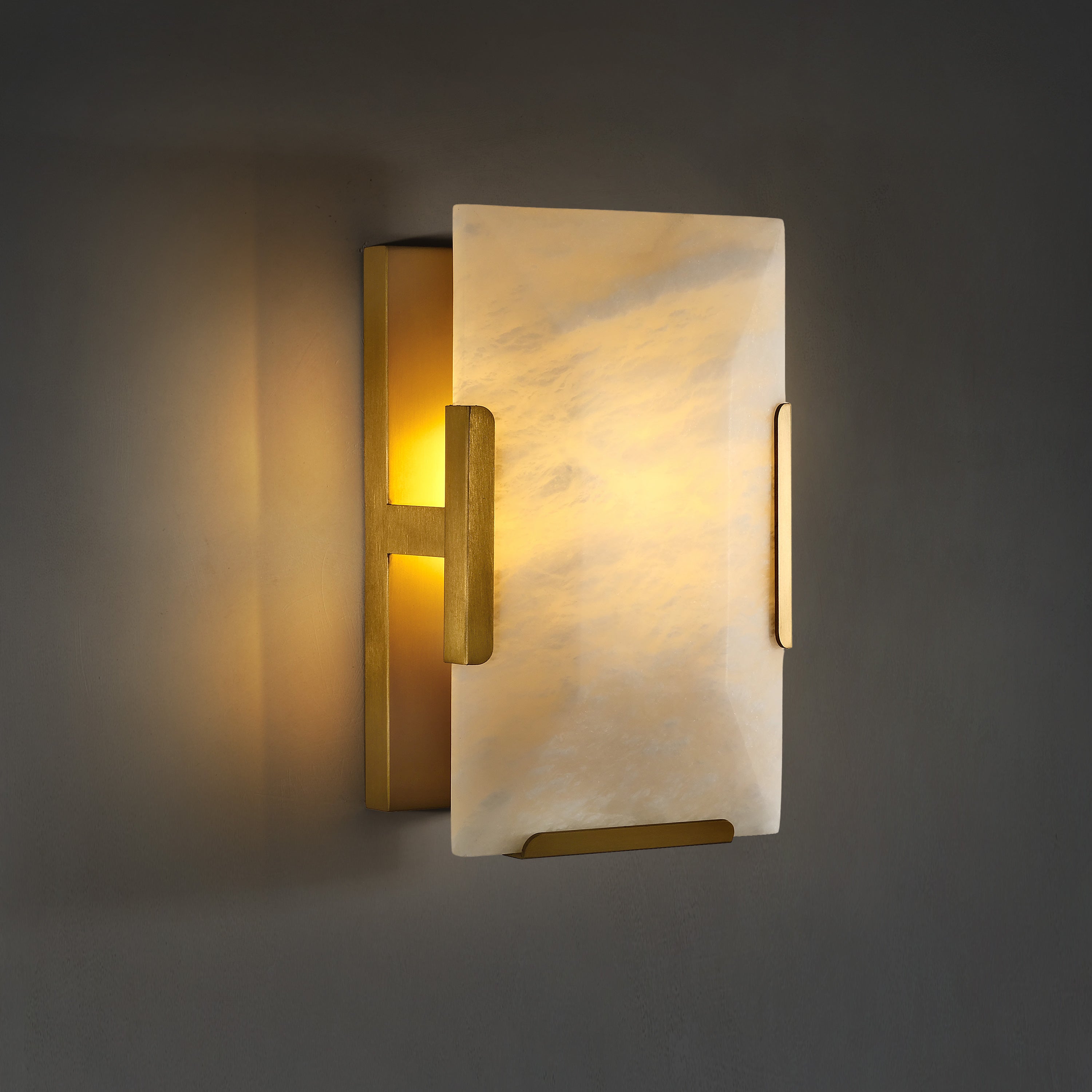 Harllow Calcite Single Wall Sconce 6“ - Zonesus