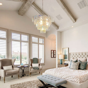 Murano Chandelier 57 Iridescent Glass - Zonesus