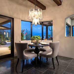 Murano Chandelier – 26 petals – White - Zonesus